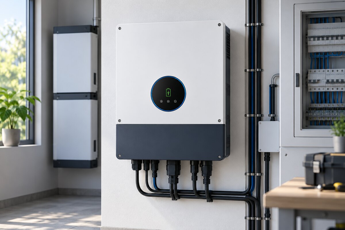 Hybrid-Wechselrichter in einem Technikraum